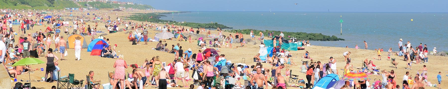 Clacton Beach panorama