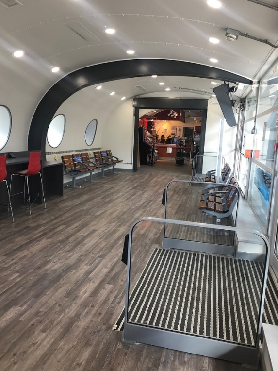 Tottenham Hale station's refurbished waiting room