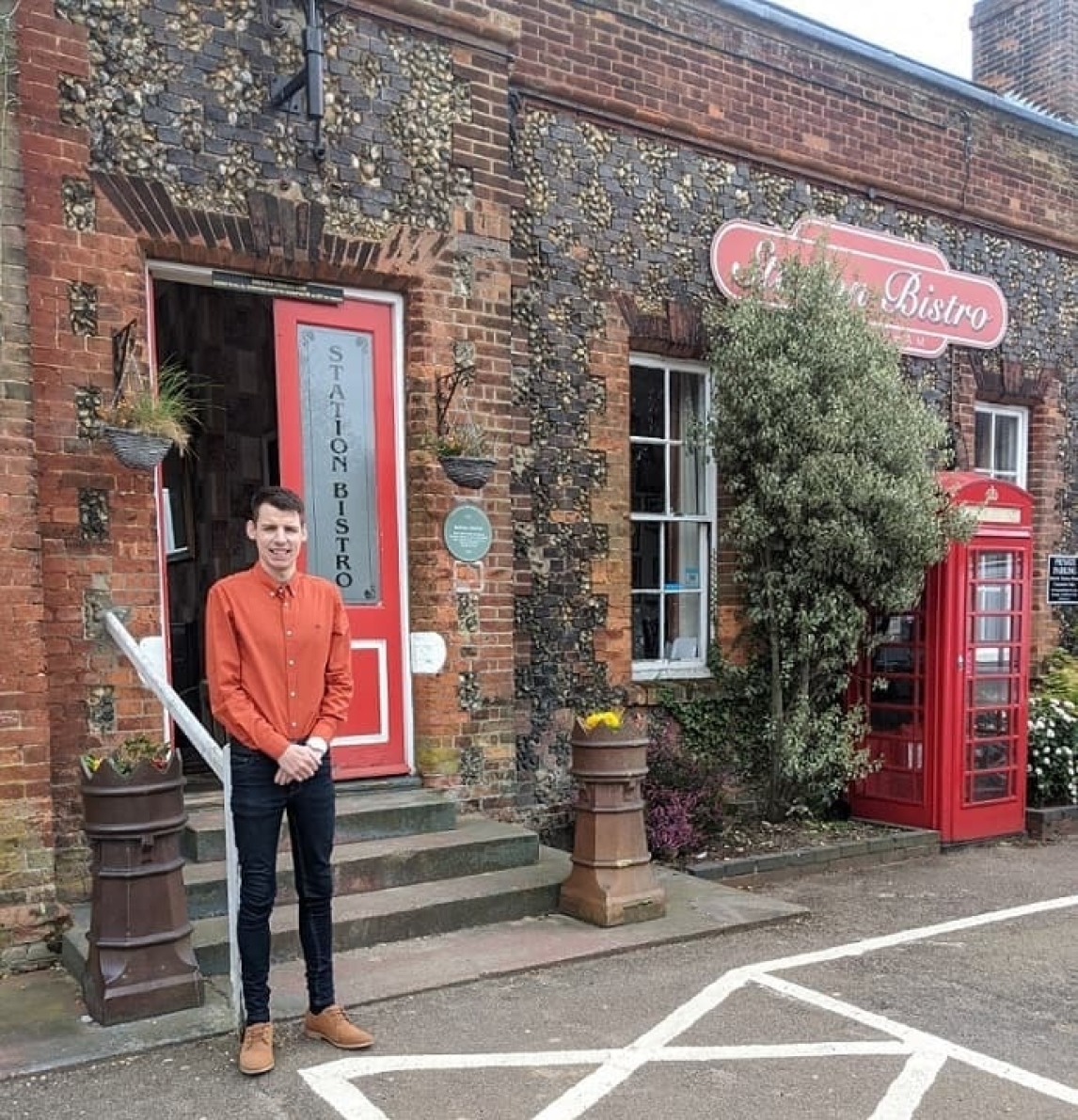 Brendan Gray stood outside the Station Bistro 