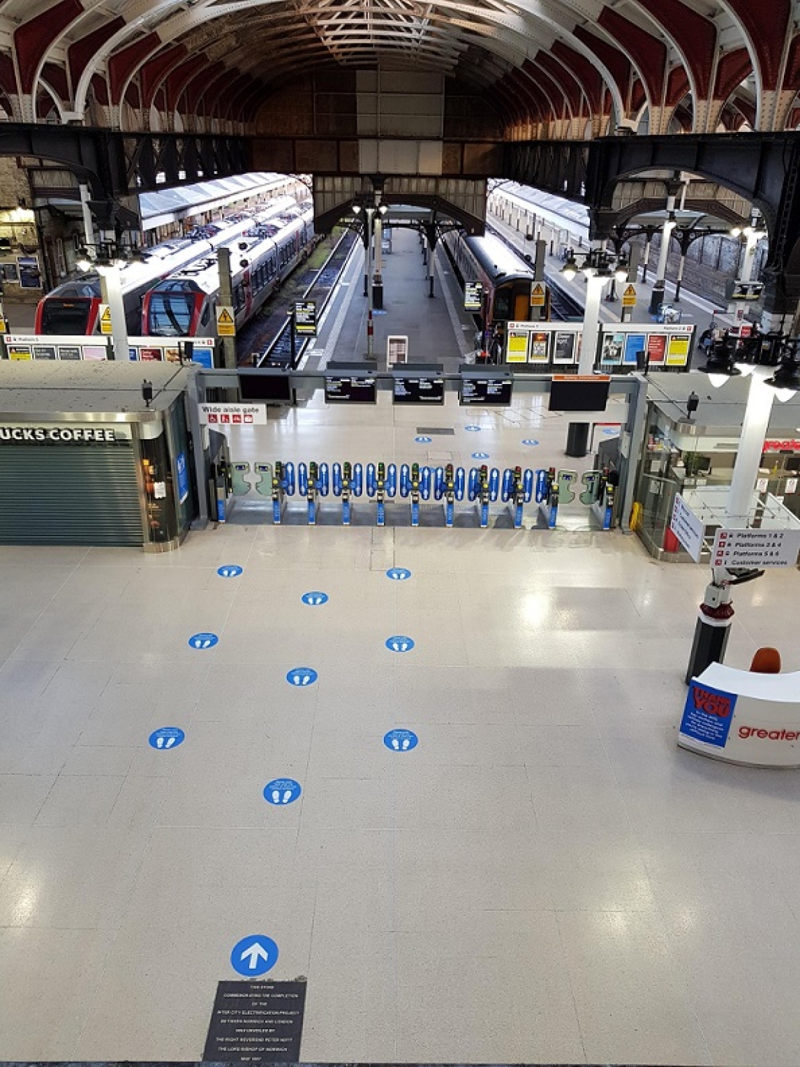 Areial View of Norwich station