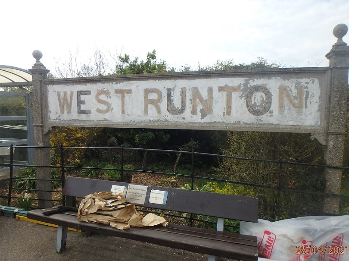 The running In board before the work took place 