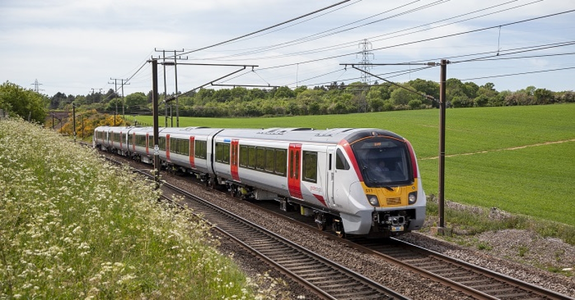 Bombardier train on test journey 